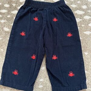 Baby Luigi crab pants corduroy